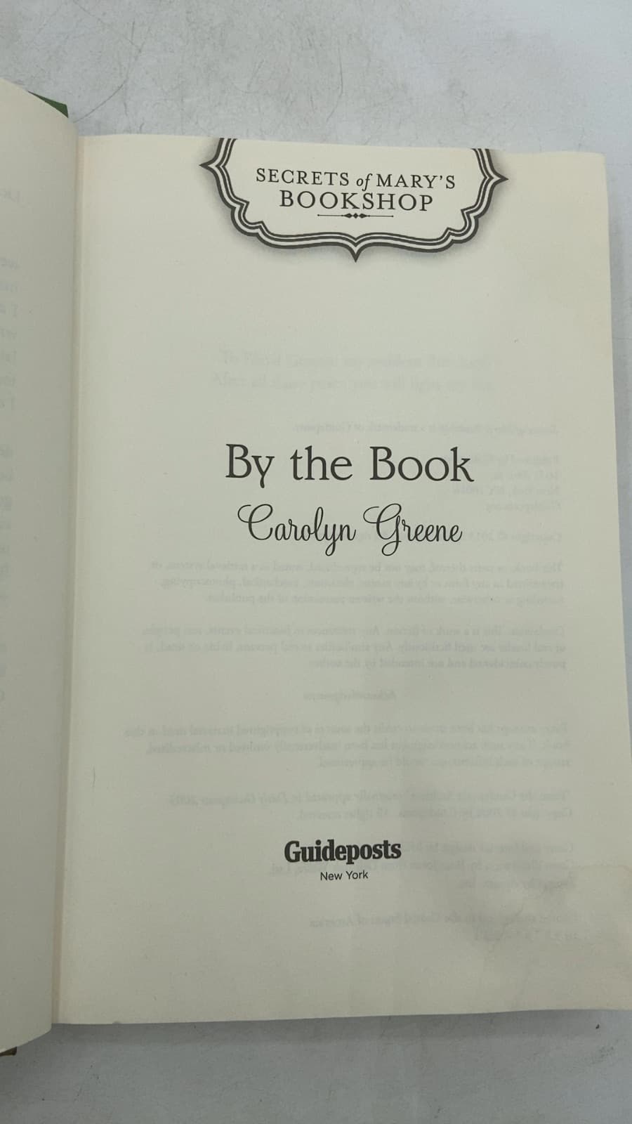 By the Book by Carolyn Greene - title page
