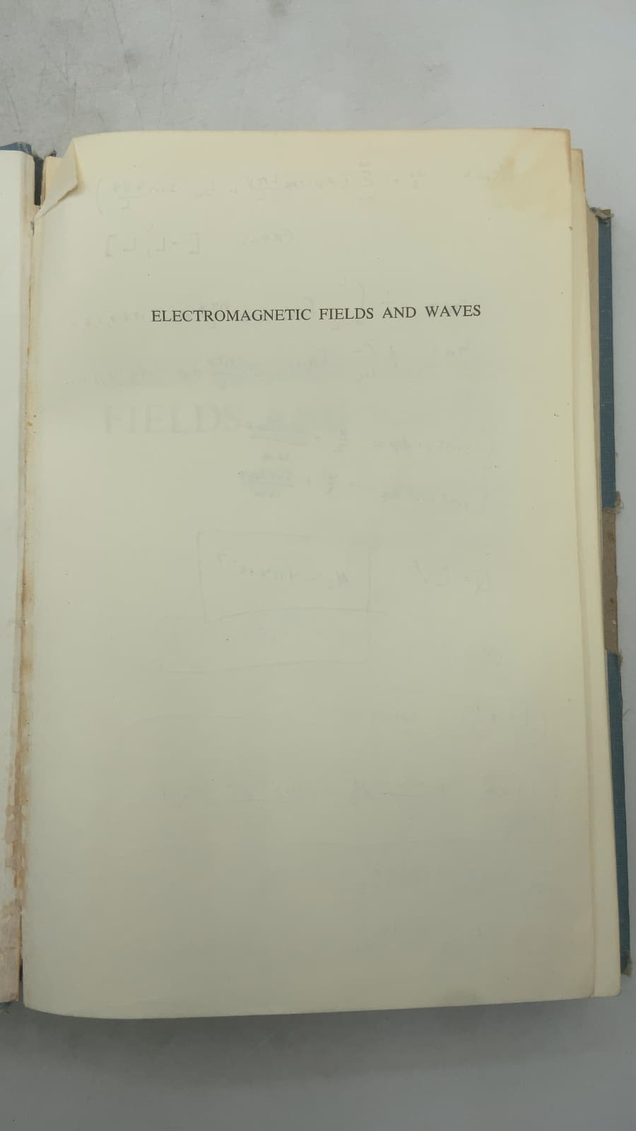 Electromagnetic Fields and Waves by Paul Lorrain and Dale Corson - title page