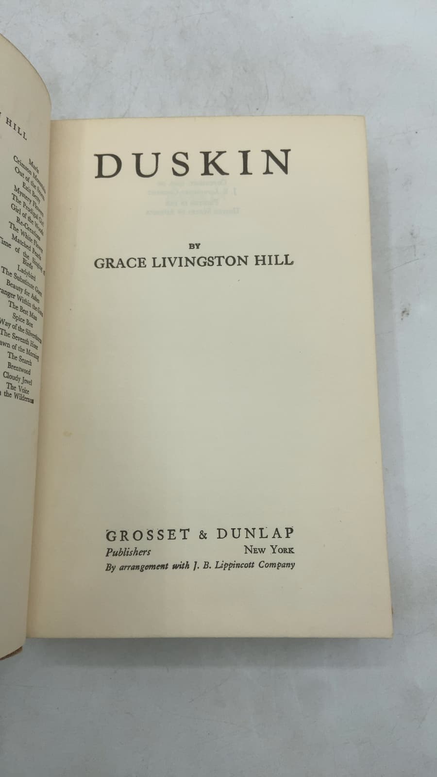 Duskin by Grace Livingston Hill - title page