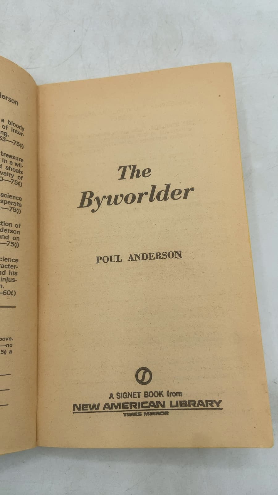 The Byworlder by Poul Anderson - title page