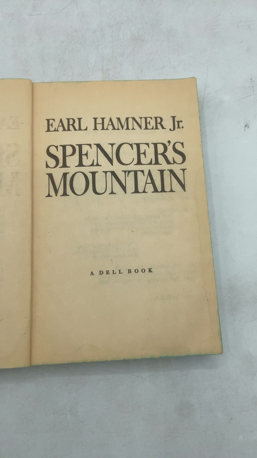 Spencer's Mountain by Earl Hamner Jr. - title page