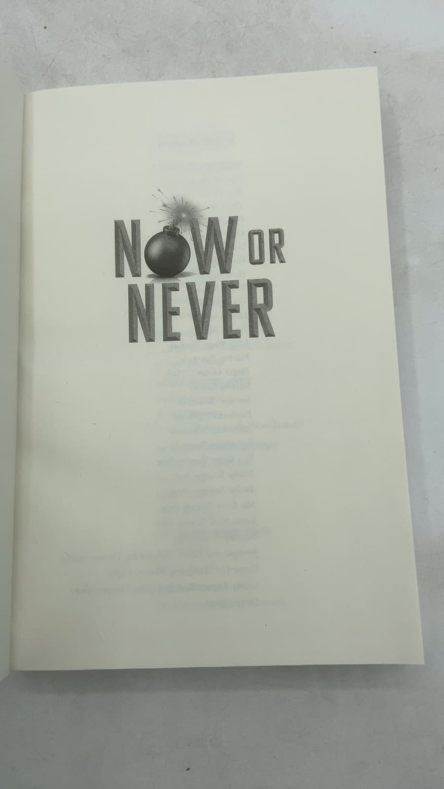 Now or Never: Thirty-One on the Run by Janet Evanovich - title page