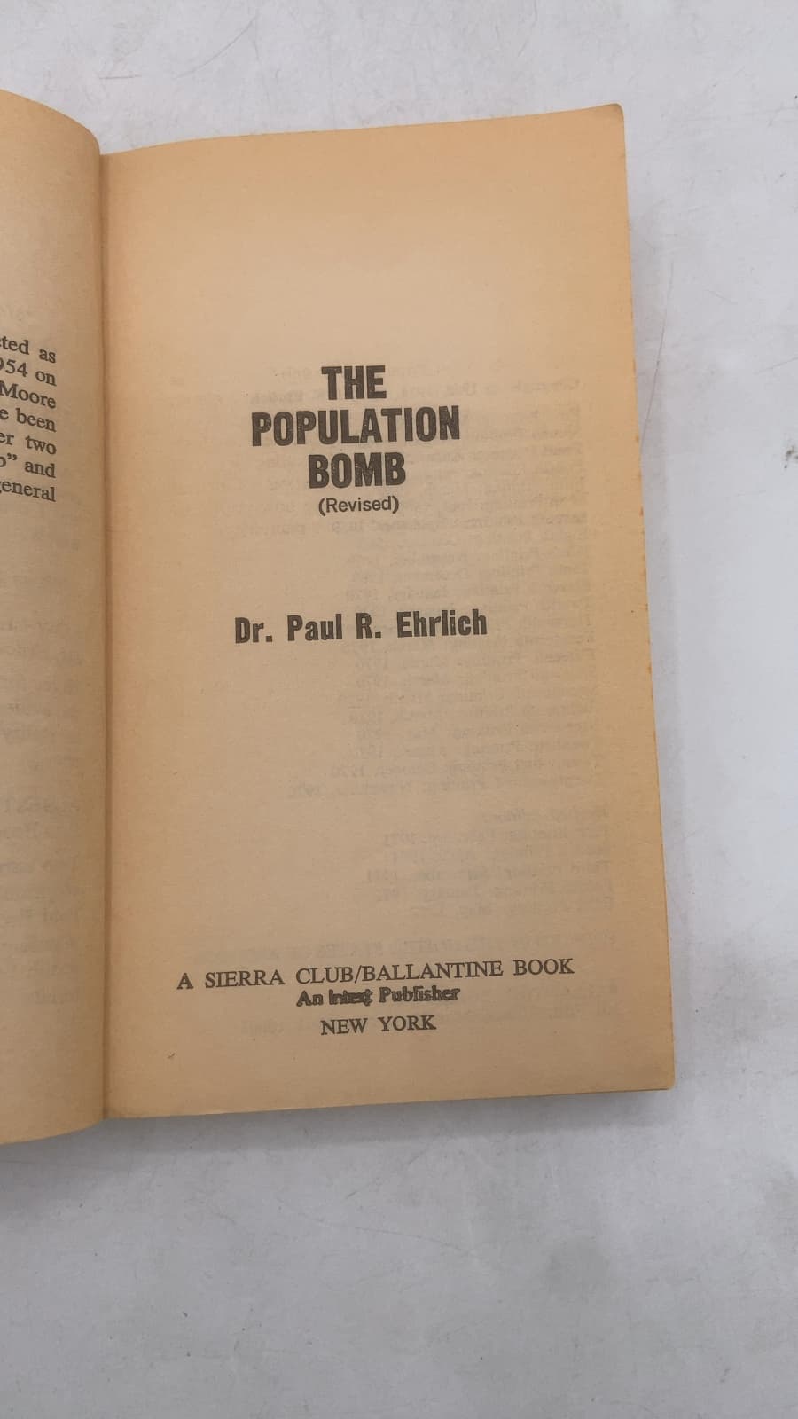 The Population Bomb (Revised) by Dr. Paul R. Ehrlich - title page