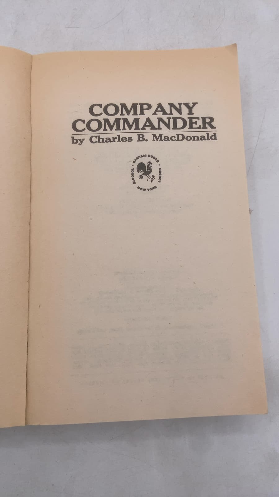 Company Commander by Charles B. MacDonald - title page