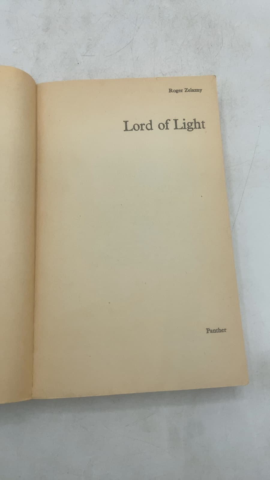 Lord of Light by Roger Zelazny - title page