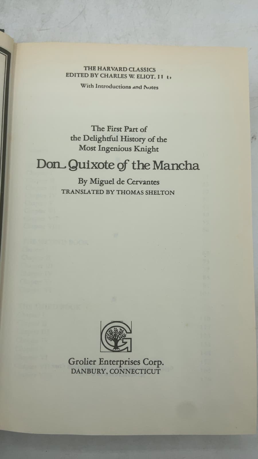 Don Quixote of the Mancha by Miguel de Cervantes - title page