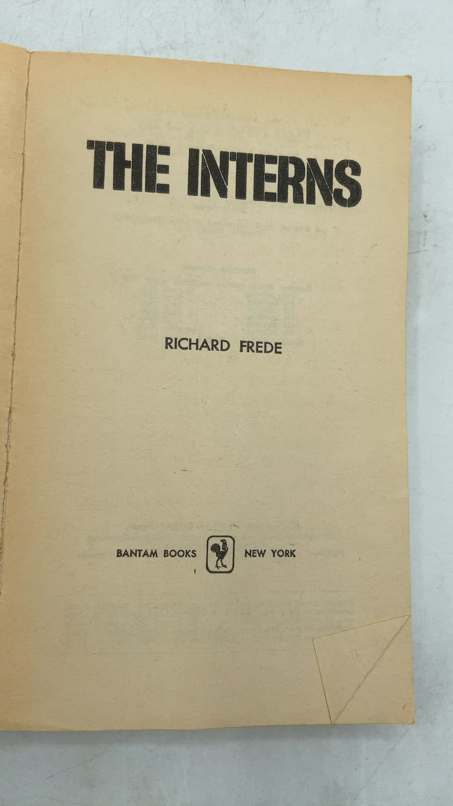THE Interns by Richard Frede - title page