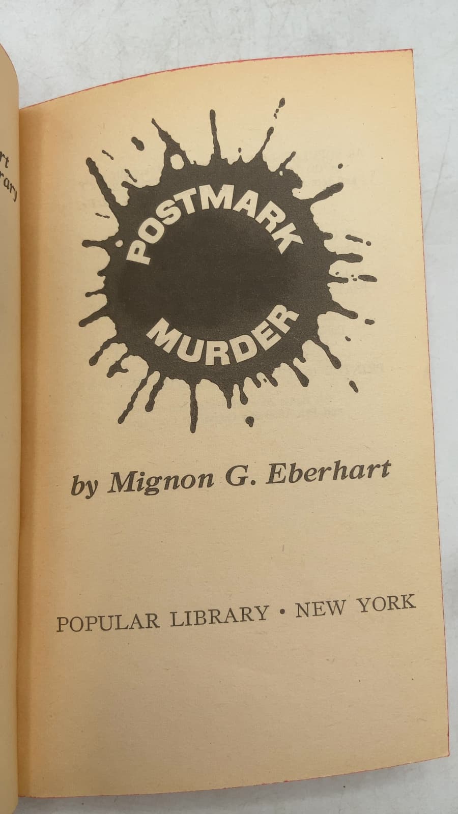 Postmark Murder by Mignon G. Eberhart - title page