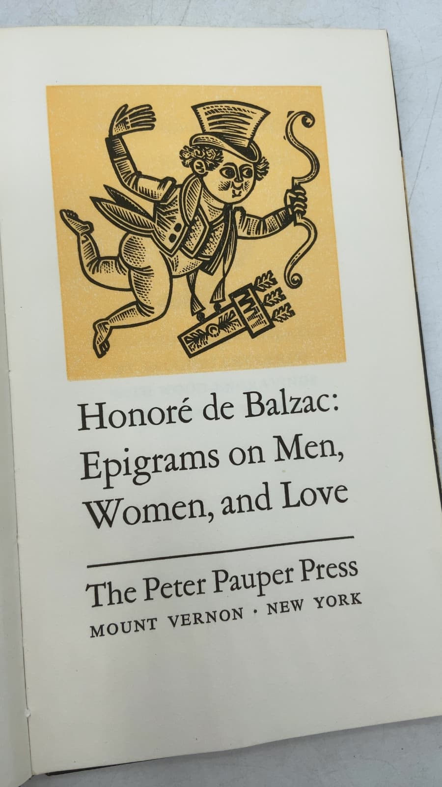 Epigrams on Men, Women, and Love by Honoré de Balzac - title page