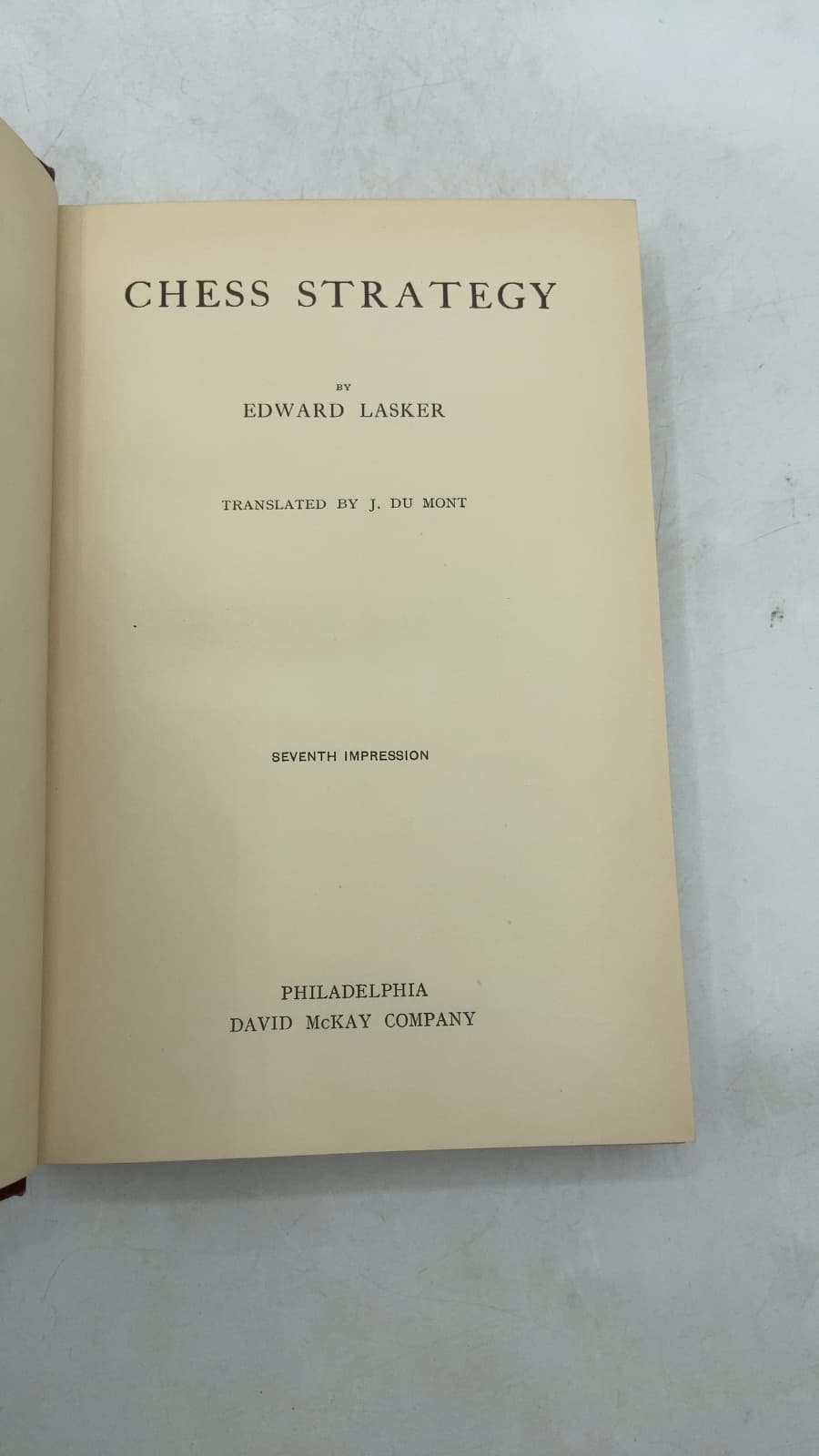 Chess Strategy by Edward Lasker - title page