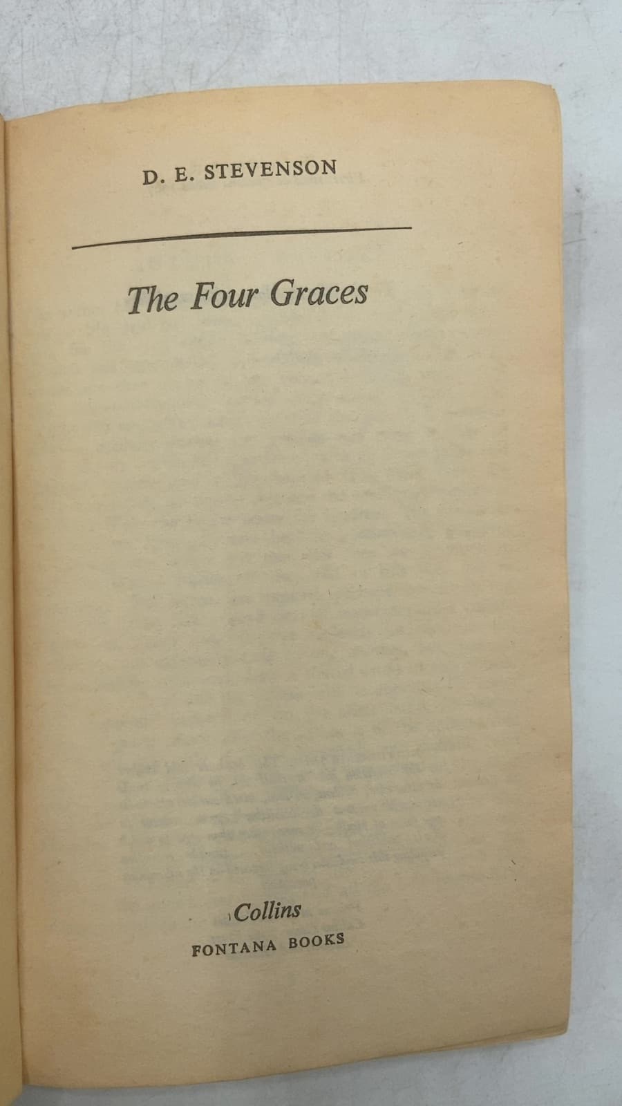 The Four Graces by D. E. Stevenson - title page