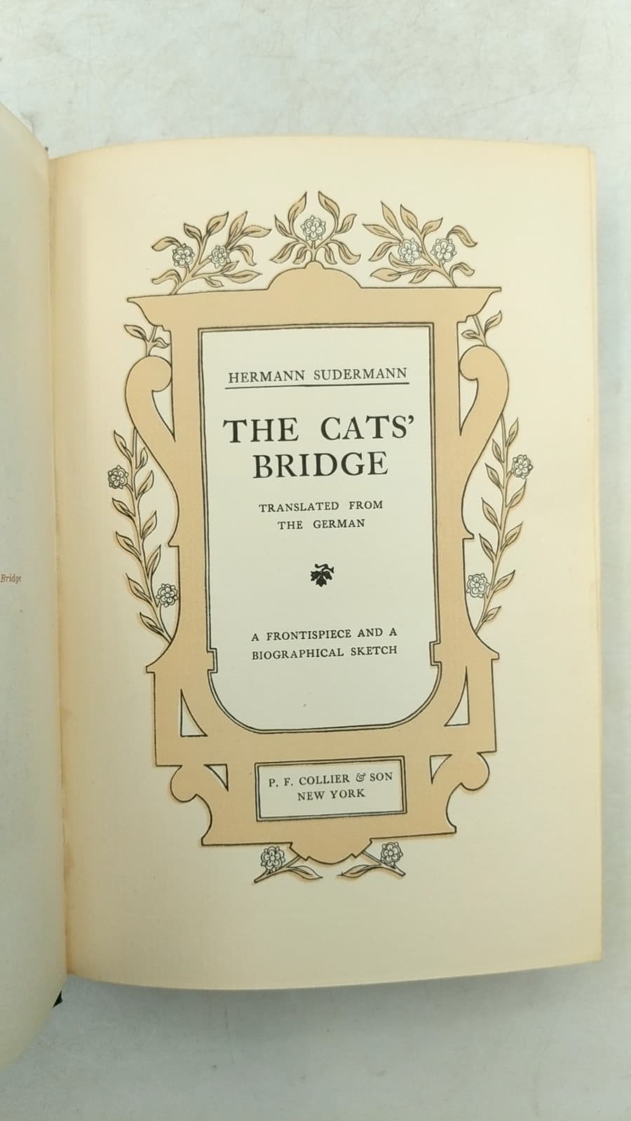 The Cats' Bridge by Hermann Sudermann - title page