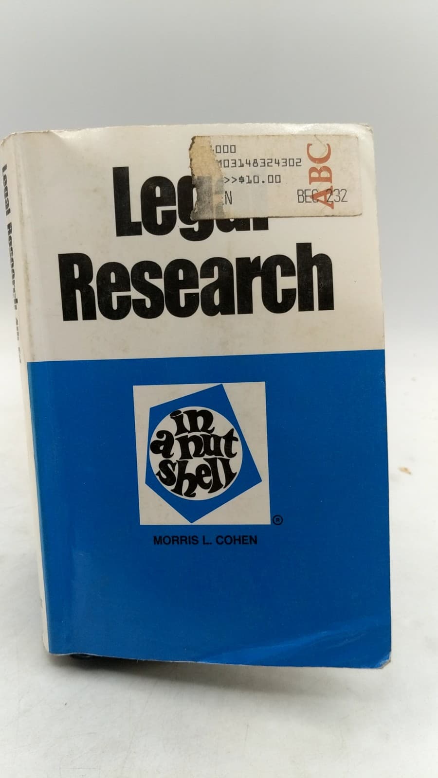 Legal Research in a Nutshell by Morris L. Cohen - front cover