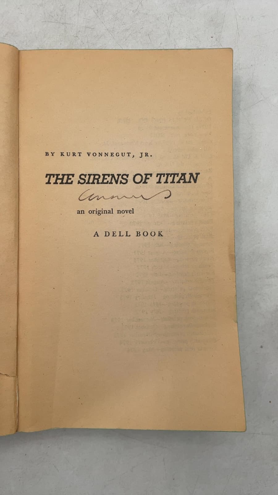 The Sirens of Titan by Kurt Vonnegut, Jr. - title page