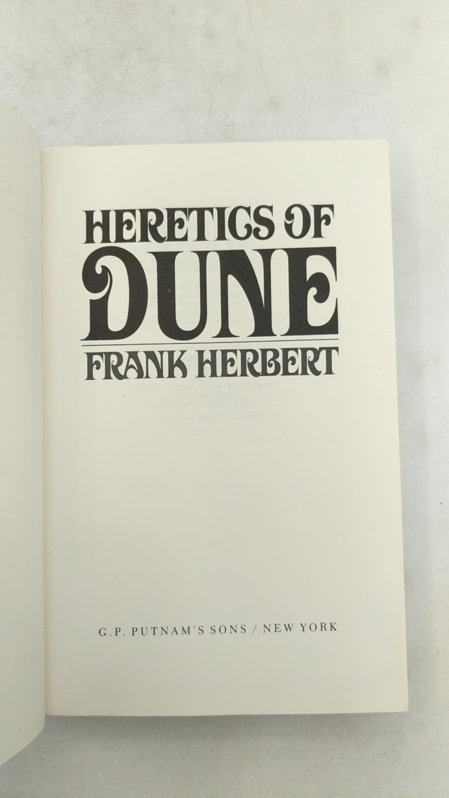 Heretics of Dune by Frank Herbert - title page