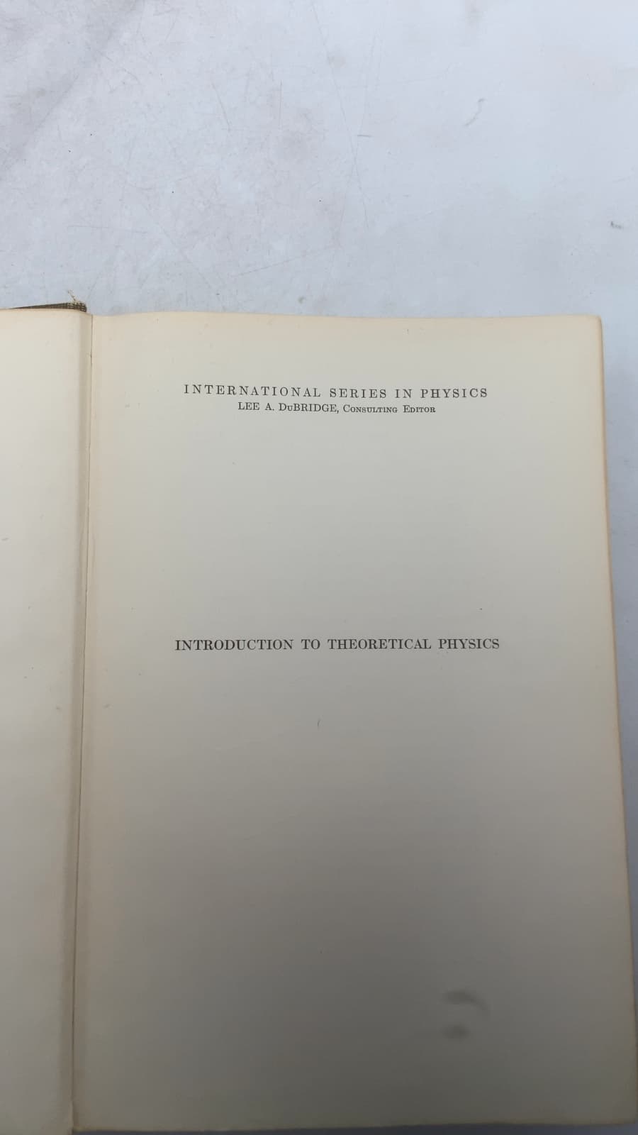 Introduction to Theoretical Physics by John C. Slater, Ph.D. and Nathaniel H. Frank, Sc.D. - title page