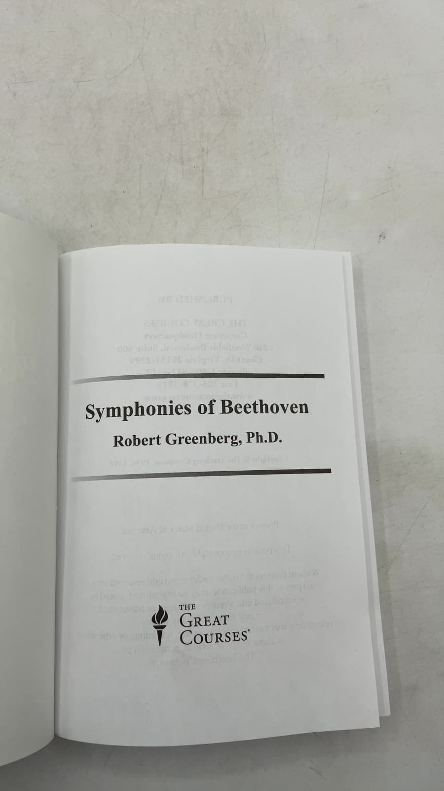 Symphonies of Beethoven by Robert Greenberg, Ph.D. - title page