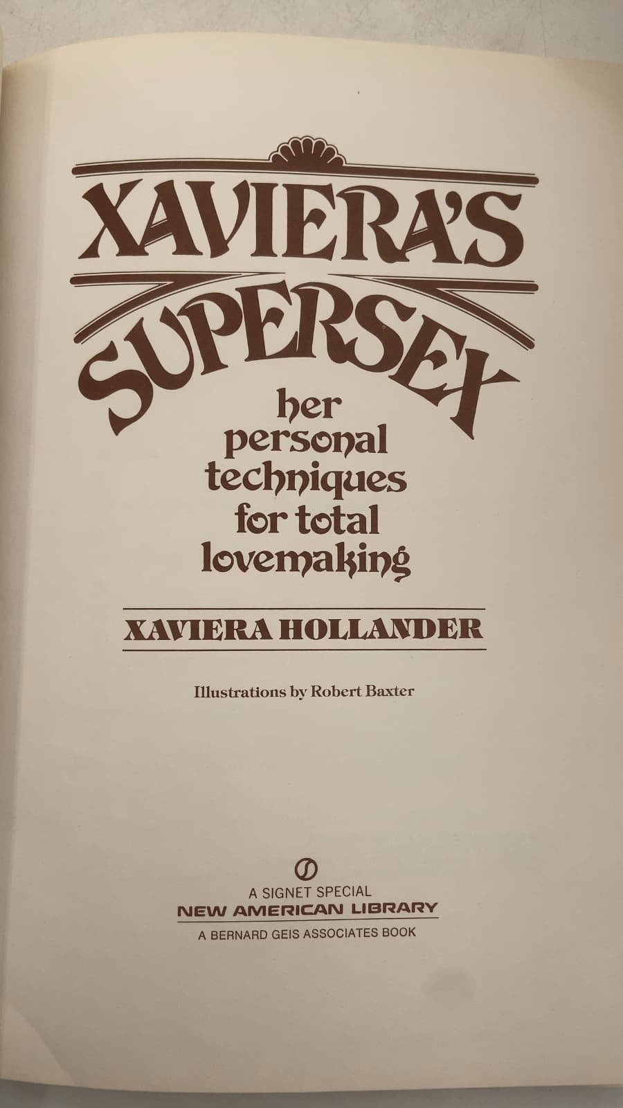 Xaviera's Supersex: Her Personal Techniques for Total Lovemaking by Xaviera Hollander - title page
