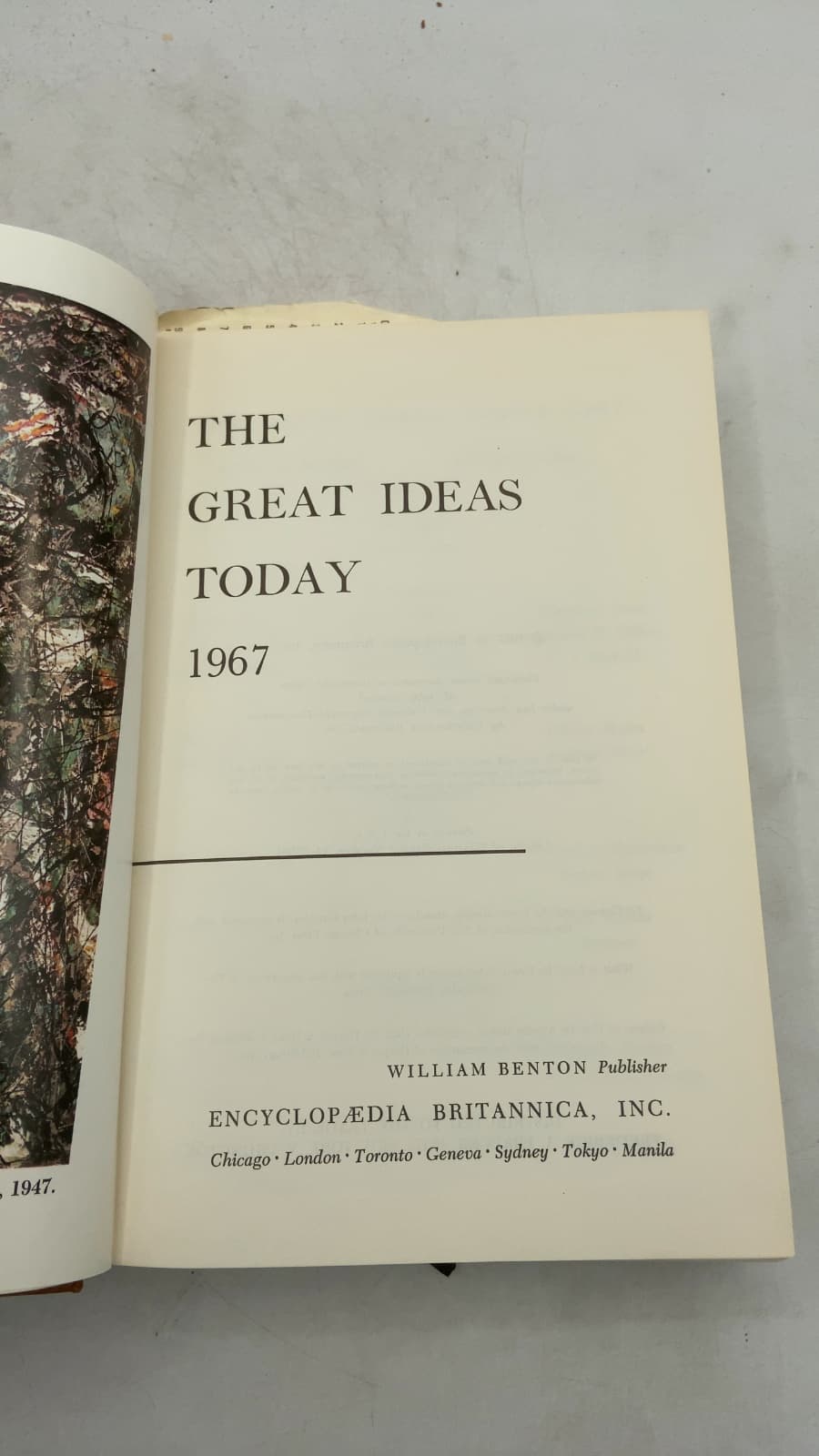 The Great Ideas Today 1967 by Robert M. Hutchins and Mortimer J. Adler - title page