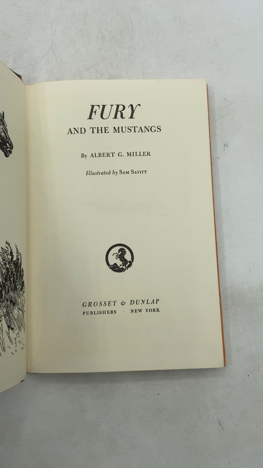 Fury and the Mustangs by Albert G. Miller - title page