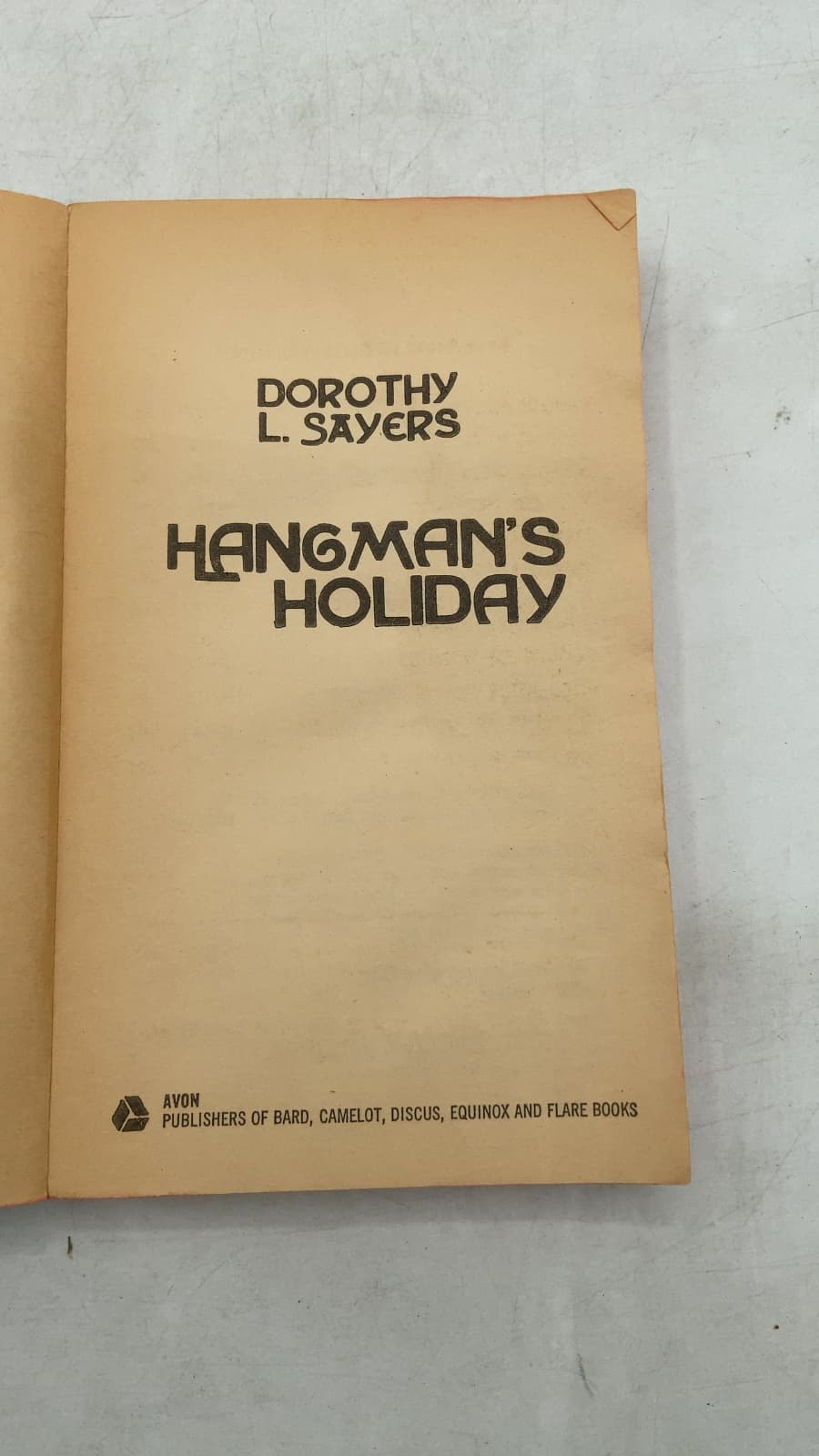Hangman's Holiday by Dorothy L. Sayers - title page