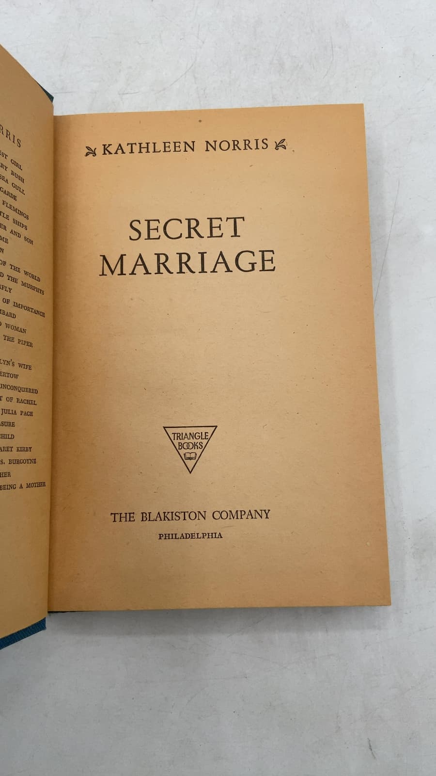 Secret Marriage by Kathleen Norris - title page