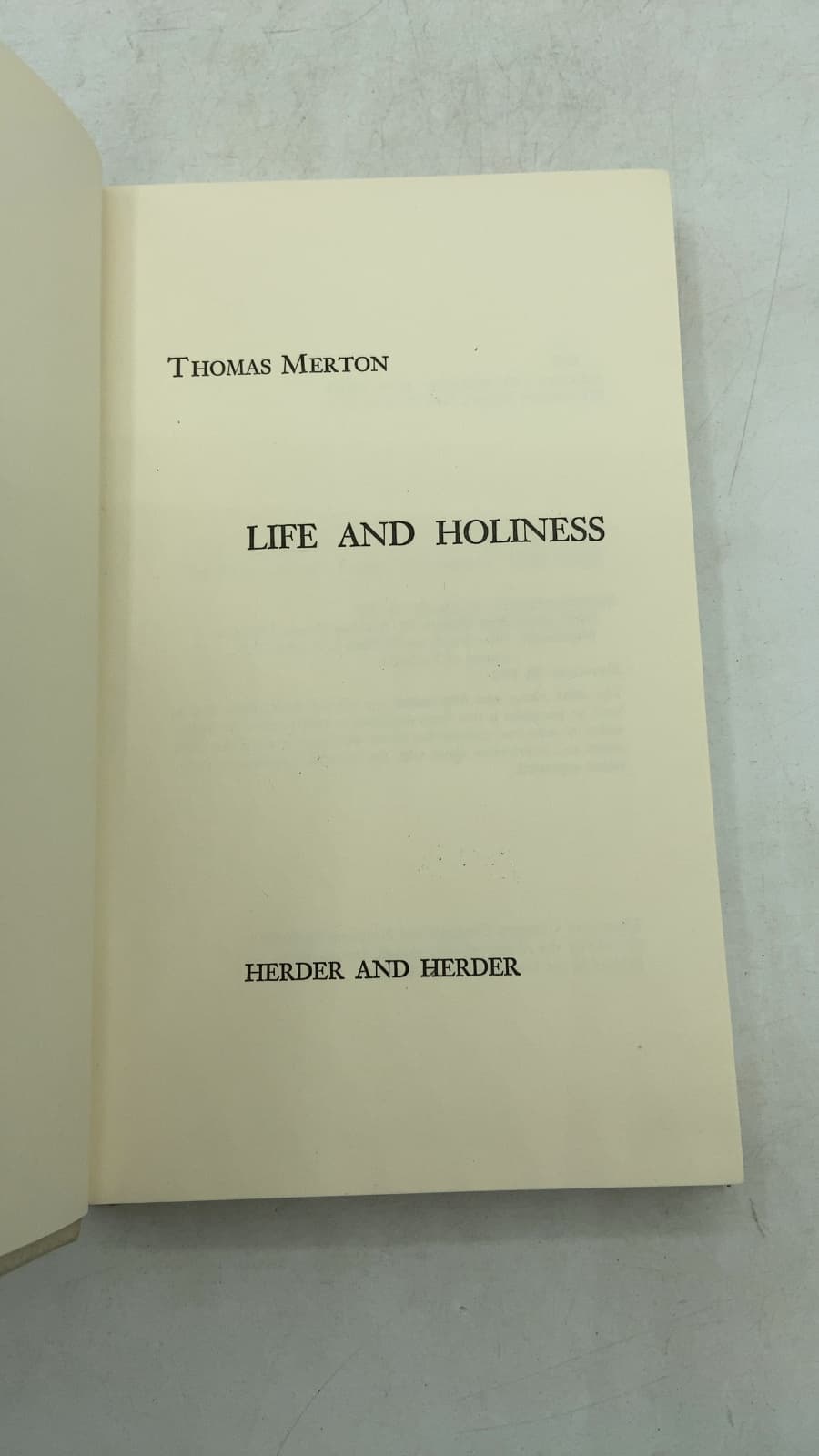 Life and Holiness by Thomas Merton - title page