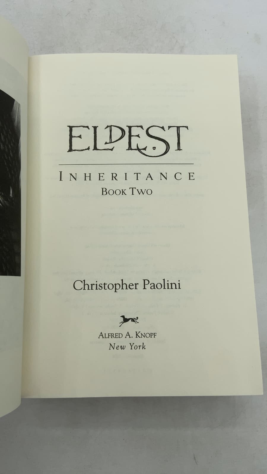 Eldest by Christopher Paolini - title page