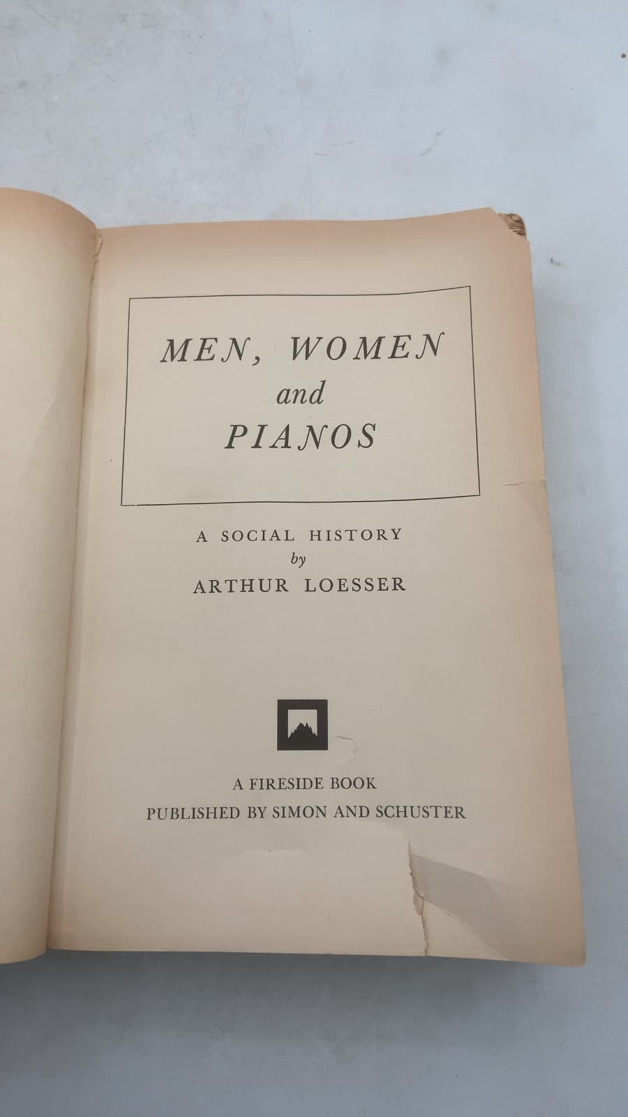 Men, Women and Pianos: A Social History by Arthur Loesser - title page