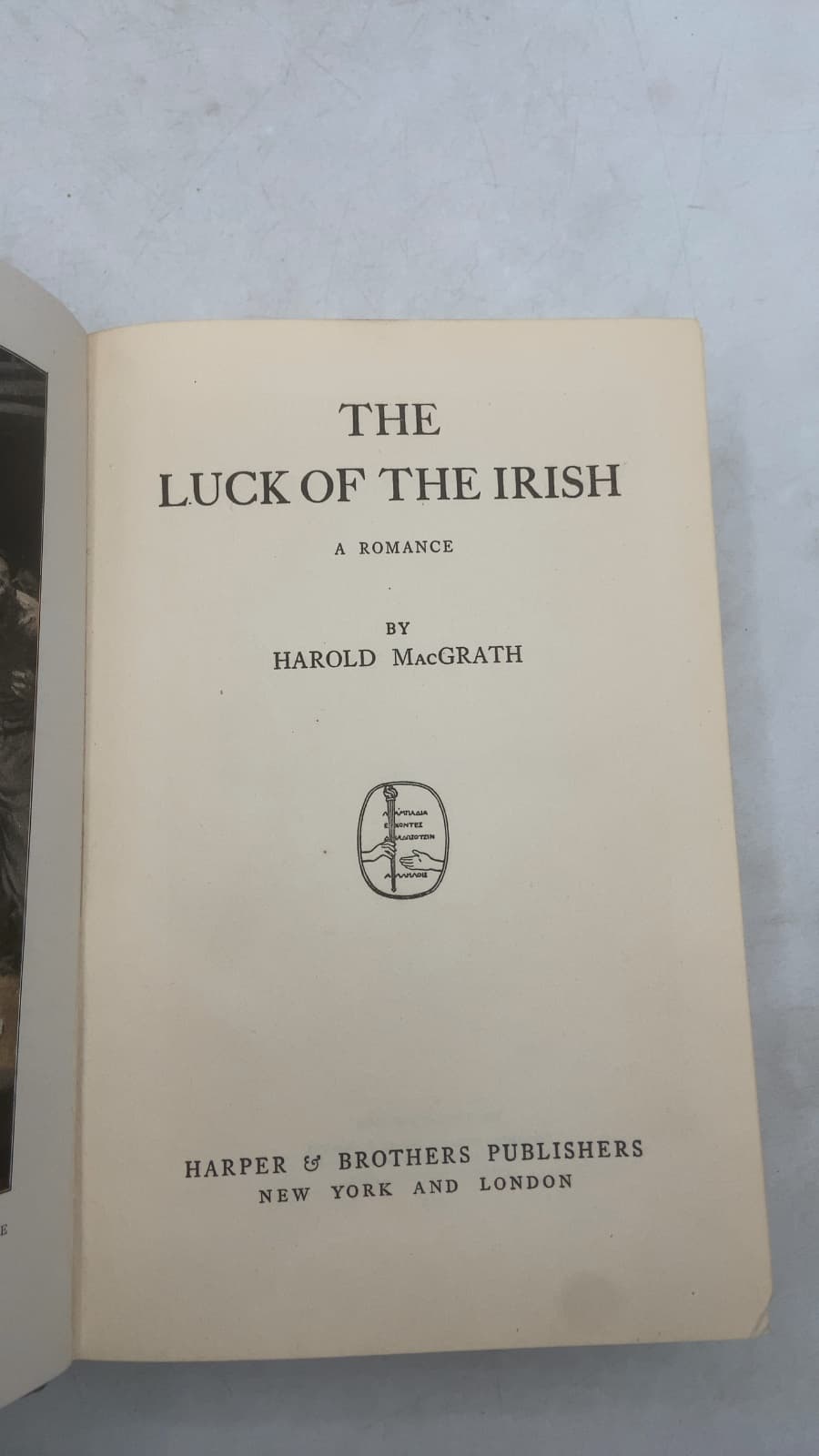THE Luck OF THE Irish by Harold Macgrath - title page