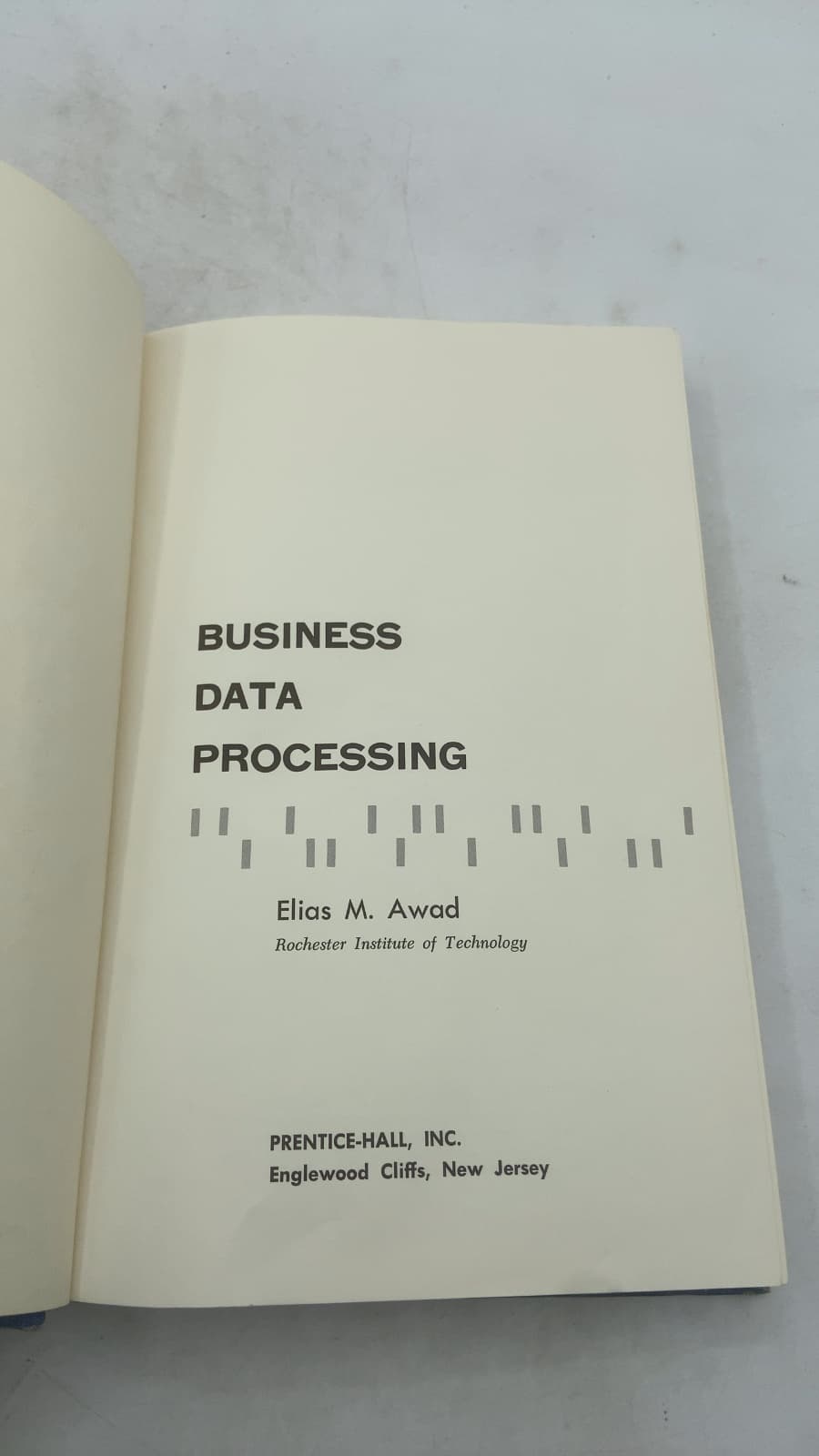Business Data Processing by Elias M. Awad - title page