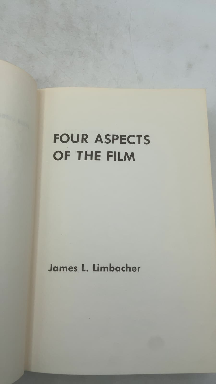 Four Aspects OF THE Film by James L. Limbacher - title page