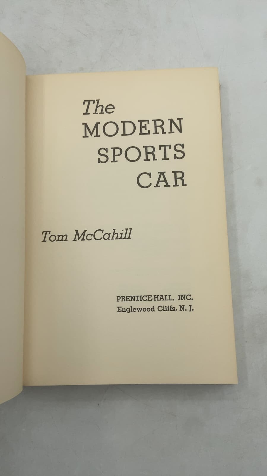 The Modern Sports Car by Tom McCahill - title page