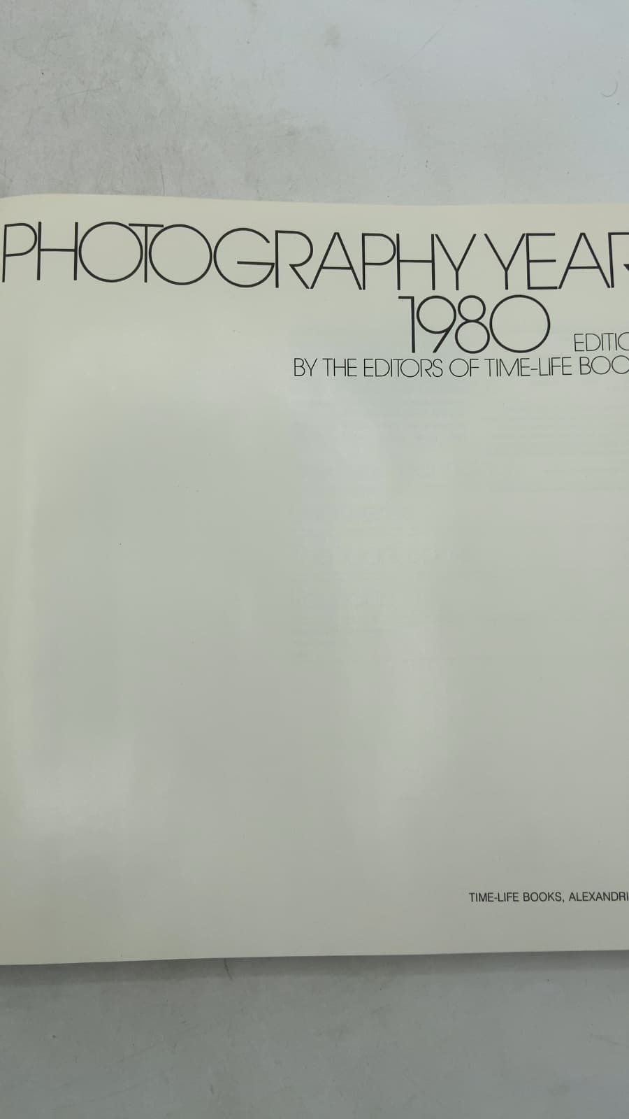 Photography Year 1980 Edition by The Editors of Time-Life Books - title page