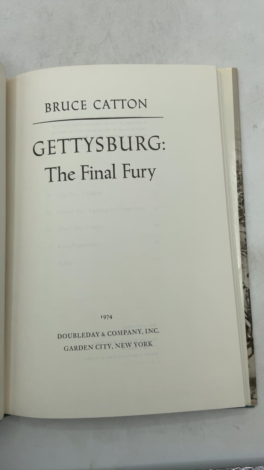 Gettysburg: The Final Fury by Bruce Catton - title page