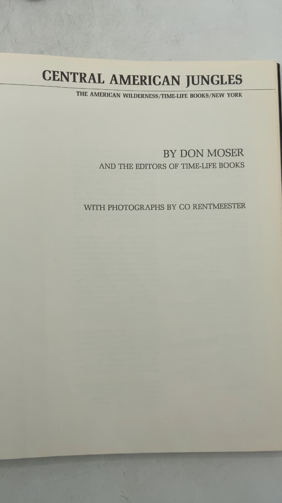 Central American Jungles by Don Moser and the Editors of Time-Life Books - title page