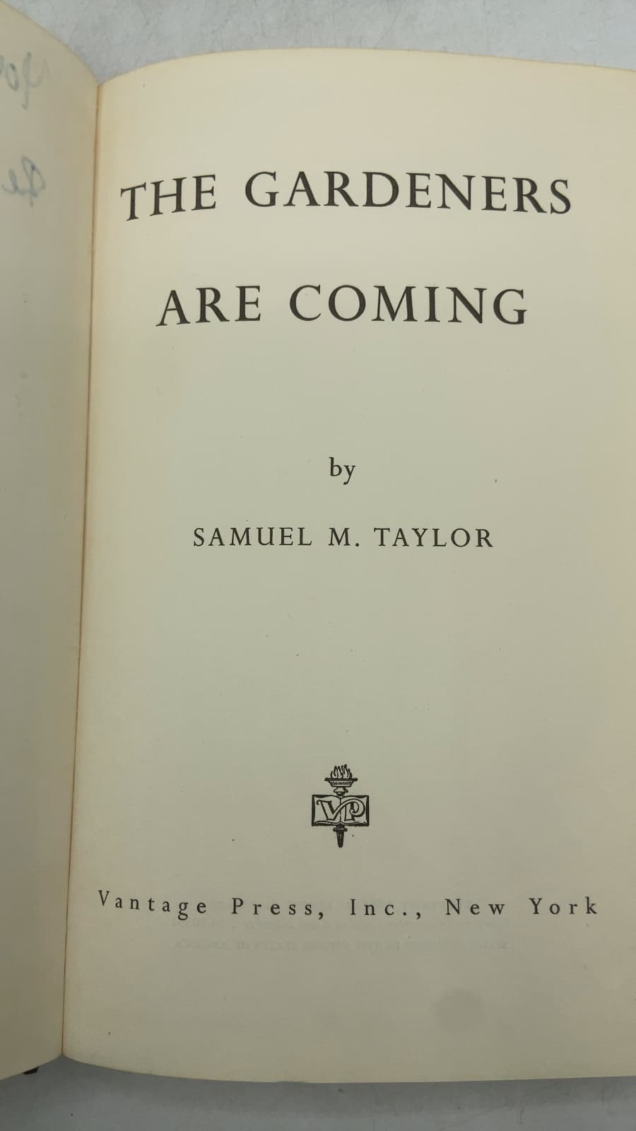 THE Gardeners ARE Coming by Samuel M. Taylor - title page