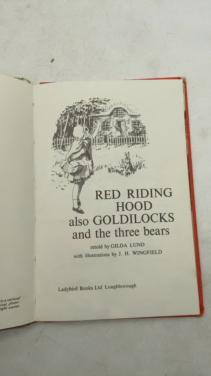 RED RIDING HOOD also GOLDILOCKS and the three bears by Gilda Lund - title page