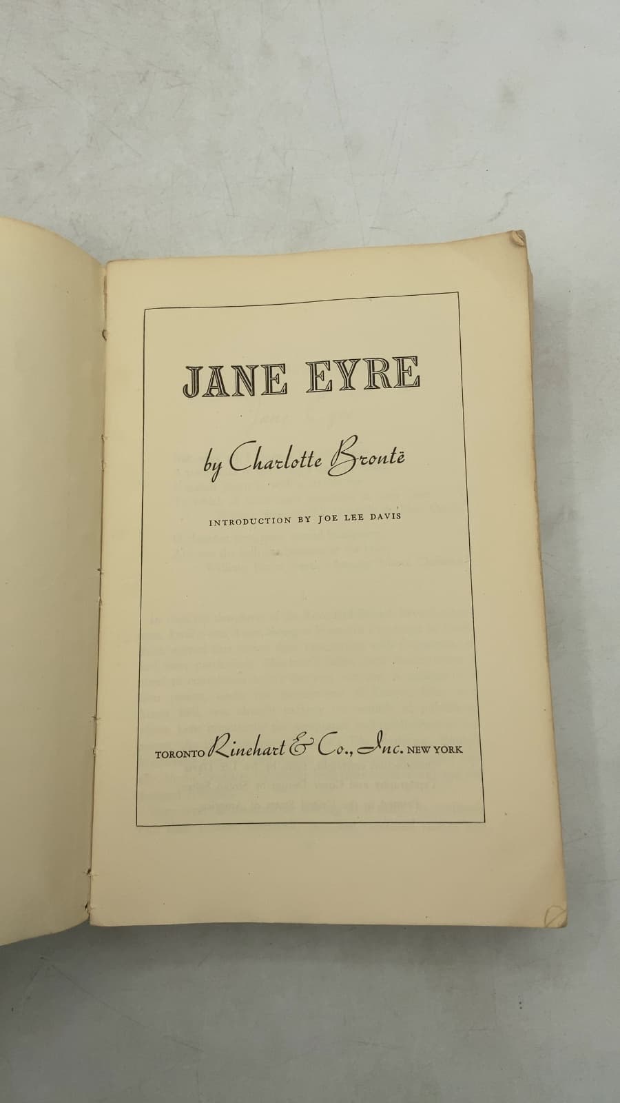 Jane Eyre by Charlotte Brontë - title page