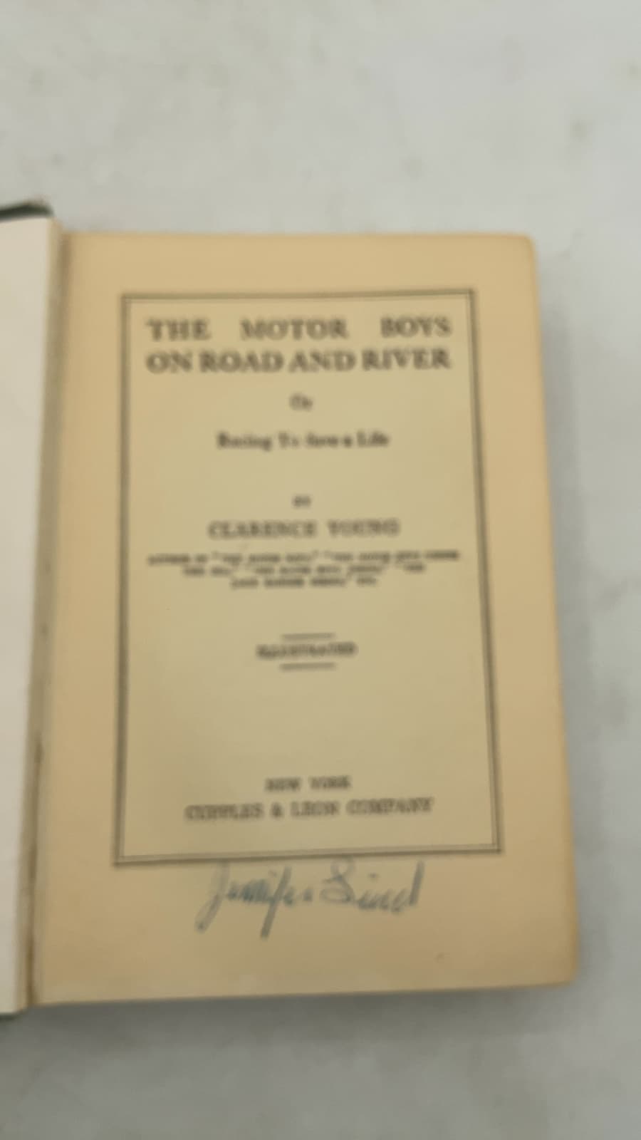 The Motor Boys on Road and River by Clarence Young - title page
