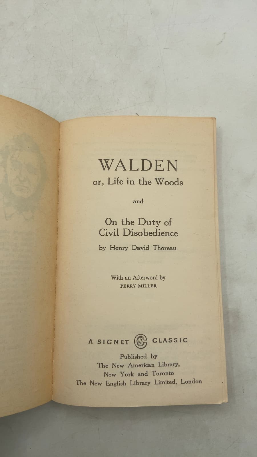 Walden or, Life in the Woods and On the Duty of Civil Disobedience by Henry David Thoreau - title page