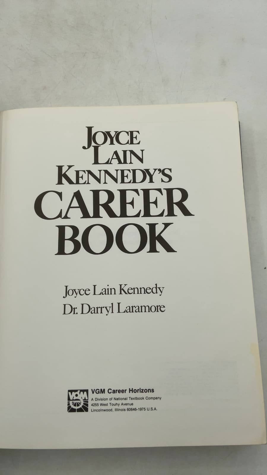 Joyce Lain Kennedy's Career Book by Joyce Lain Kennedy, Dr. Darryl Laramore - title page