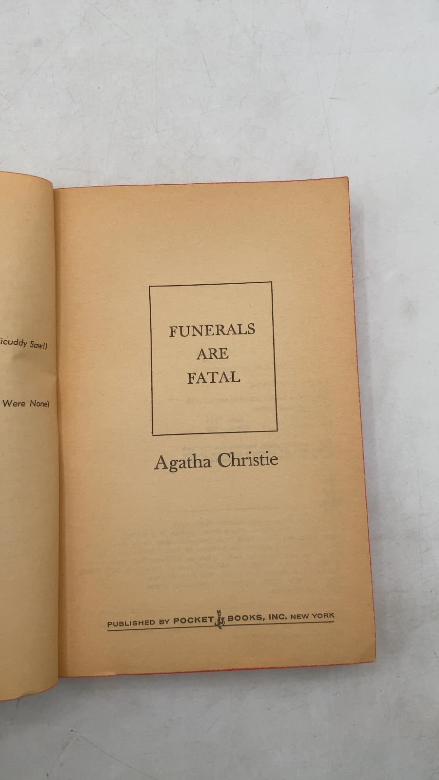 Funerals Are Fatal by Agatha Christie - title page