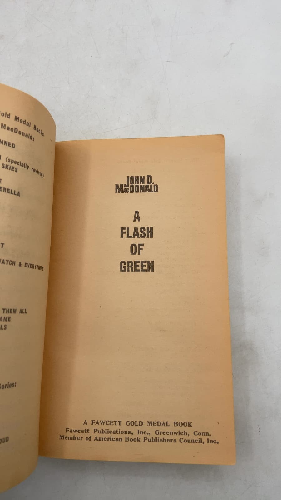 A Flash of Green by John D. MacDonald - title page