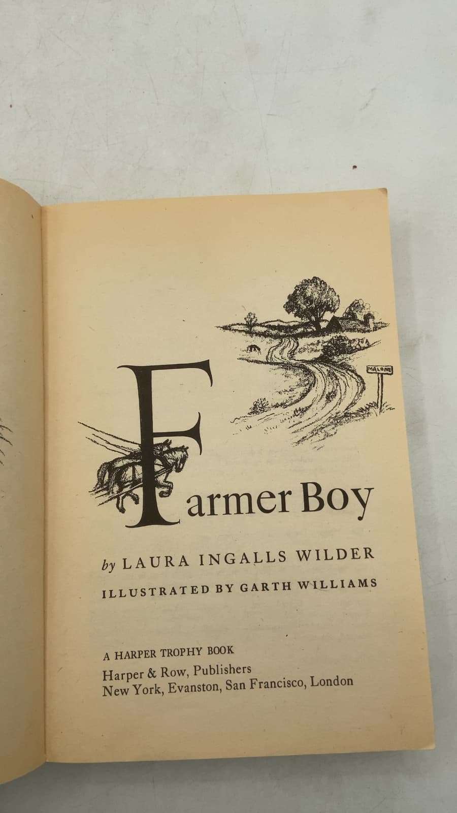 Farmer Boy by Laura Ingalls Wilder - title page