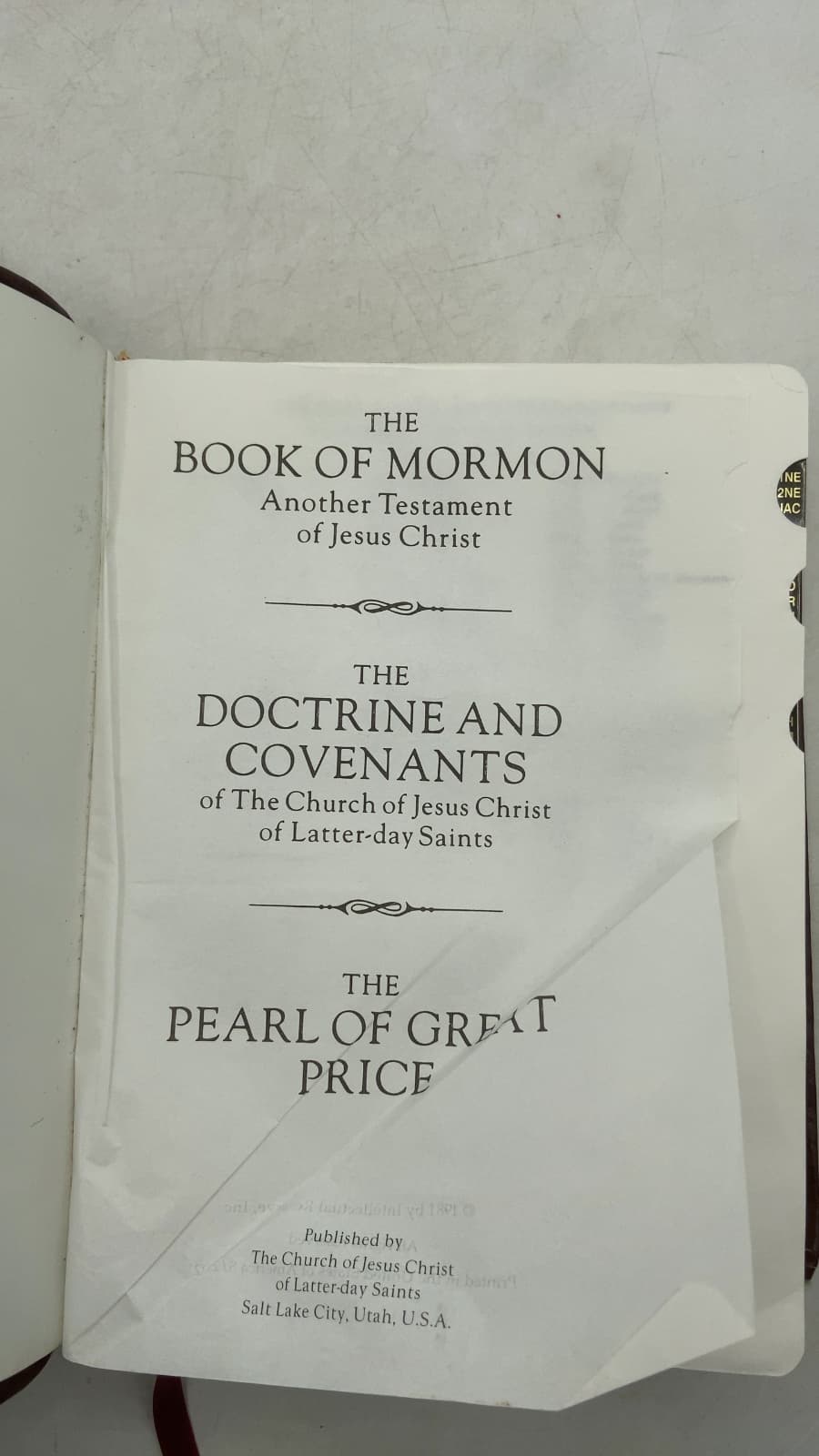 The Book of Mormon, The Doctrine and Covenants, The Pearl of Great Price by Joseph Smith, Jr. - title page