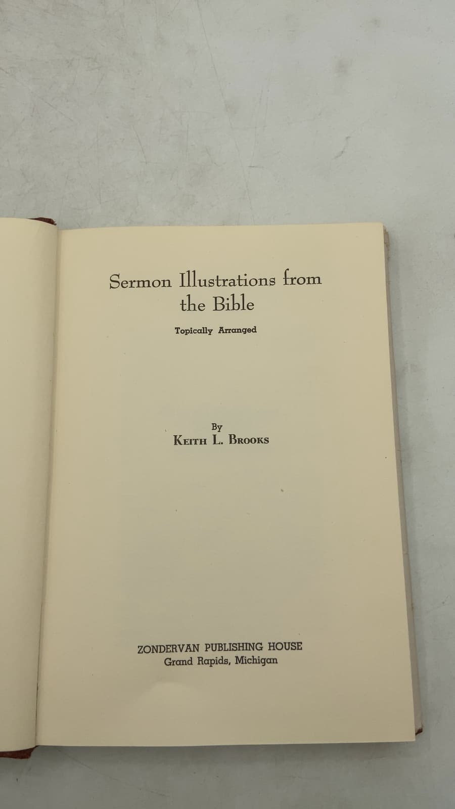 Sermon Illustrations from the Bible by Keith L. Brooks - title page
