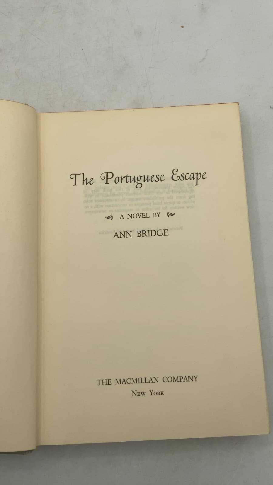 The Portuguese Escape by Ann Bridge - title page
