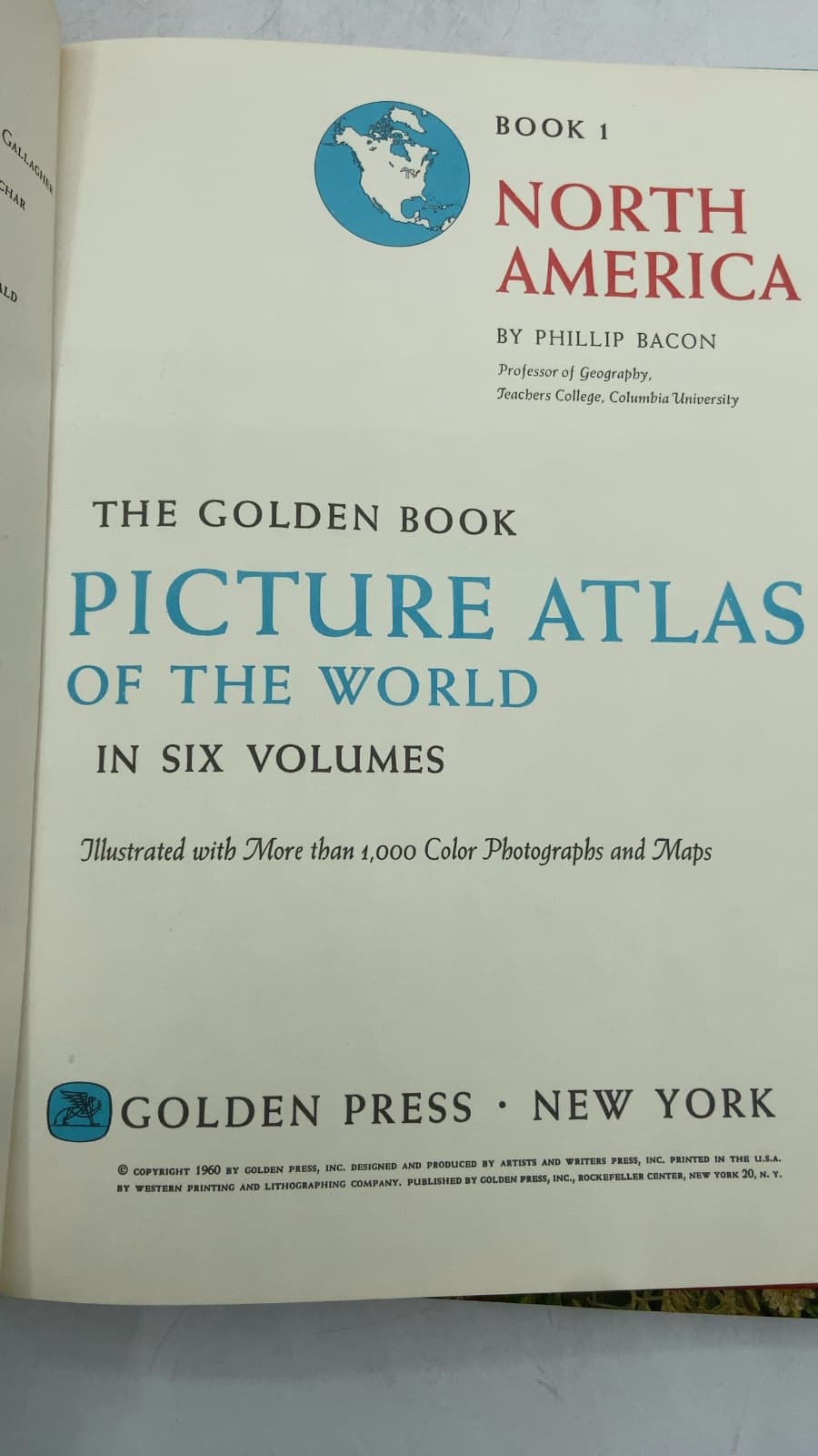 North America by Phillip Bacon - title page