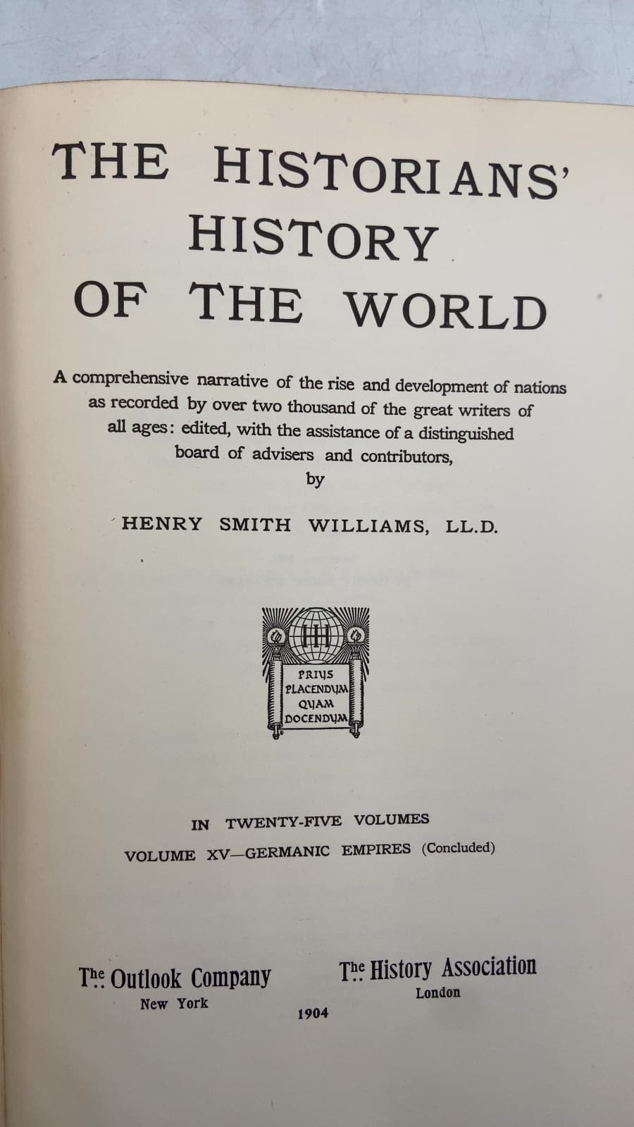 The Historians' History of the World, Volume XV: Germanic Empires (Concluded) by Henry Smith Williams, LL.D. - title page